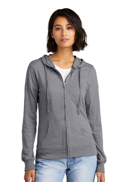 District ® Women’s Fitted Jersey Full-Zip Hoodie  DT2100