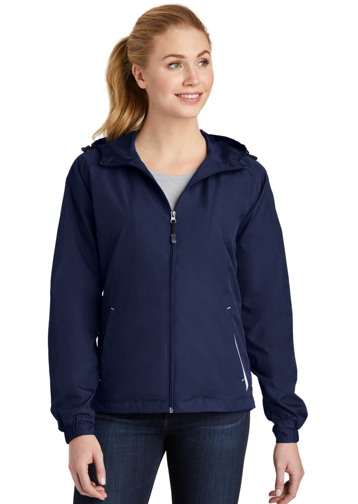 Sport-Tek® Ladies Colorblock Hooded Raglan Jacket JST76