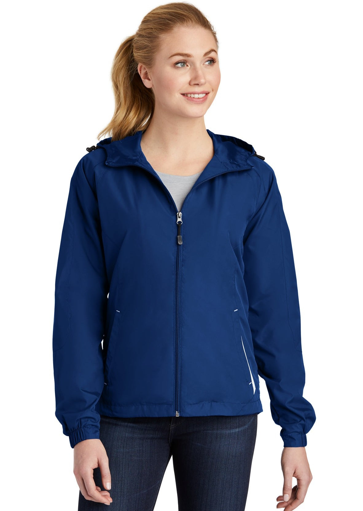 Sport-Tek® Ladies Colorblock Hooded Raglan Jacket JST76