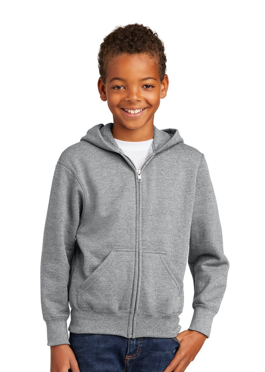 Port & Company® Youth Core Fleece Full-Zip Hooded Sweatshirt PC90YZH